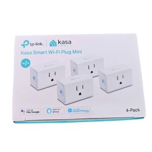 TP-Link Kasa Smart Wi-Fi Plug Mini 4-Pack EP10P4 White 15A Alexa Google Home